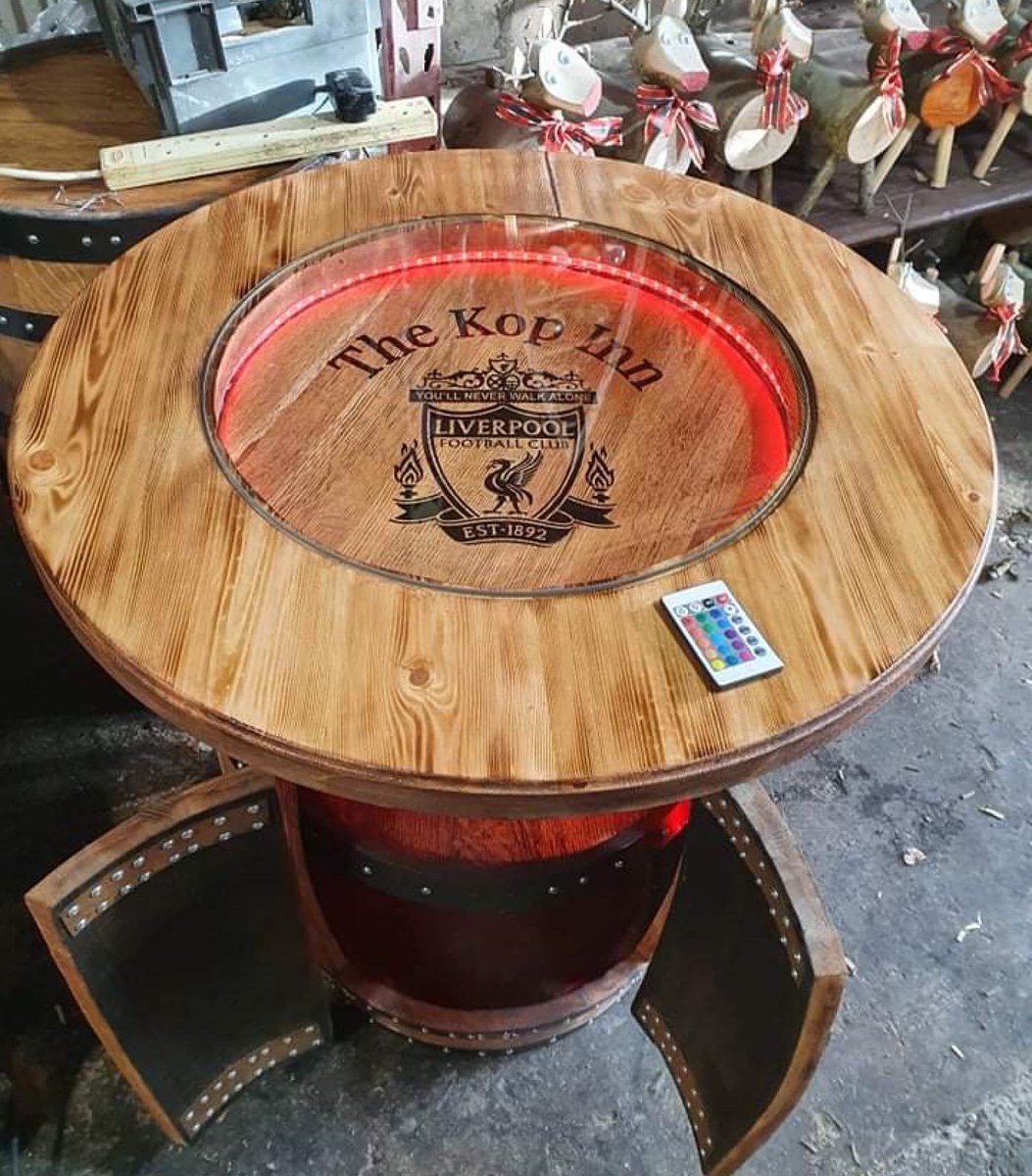 bespokebarrels1's tweet photo. Gorgeous oak barrel cabinet with handmade table top, glass and multi colour led lights👌

#whiskybarrelfurniture #bespokebarrelsandbars #mancave #homebar #handmade #bespokebarrels #barreltable #barrelcabinet #barrelbar #personaliedbarrels #barrelfurniture #woolton #liverpool https://t.co/gj7fY6Fr8v