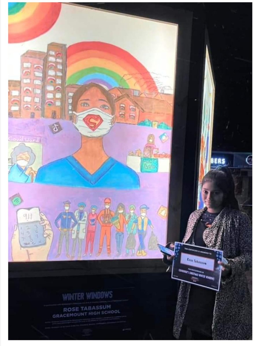 ArtsGHS's tweet photo. Well done Rose Tabassum in S1 @GracemountHigh winner of the winter windows competition #winterwindows @underbelly https://t.co/fP4qmvGgB1