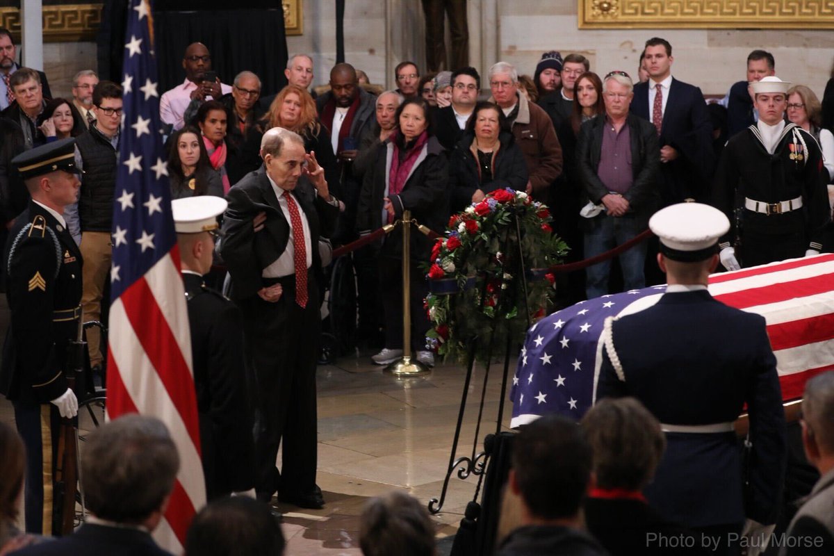 BillClinton's tweet photo. Bob Dole dedicated his entire life to serving the American people, from his heroism in World War II to the 35 years he spent in Congress. After all he gave in the war, he didn’t have to give more. But he did. His example should inspire people today and for generations to come. https://t.co/8Iiy7ssGkD