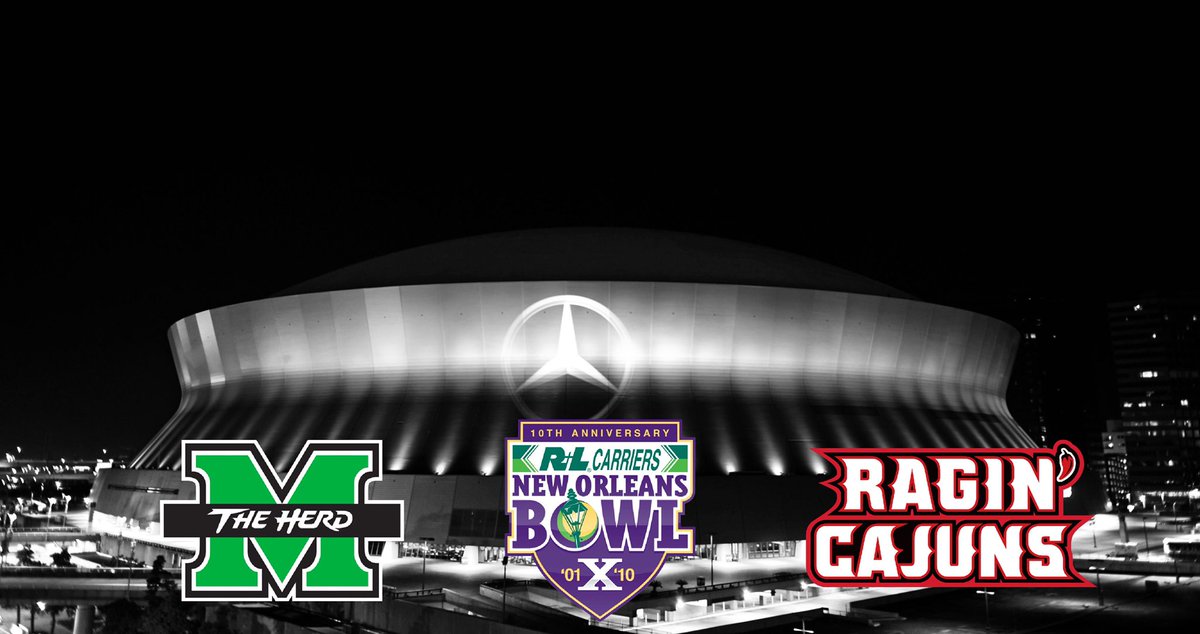 BREAKING: Marshall will play #16 Louisiana Ragin Cajuns in the New Orleans bowl on December 18th!