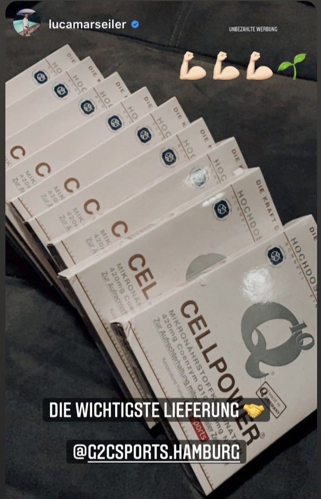g2csports's tweet photo. MORE POWER FOR YOUR GAME!
… und dein Immunsystem! 💪🏻🌱
Danke an @LucaMarseiler … und weiterhin viel Erfolg @viktoria1904
#q10magicpower #g2csports https://t.co/RlaHCMkoil