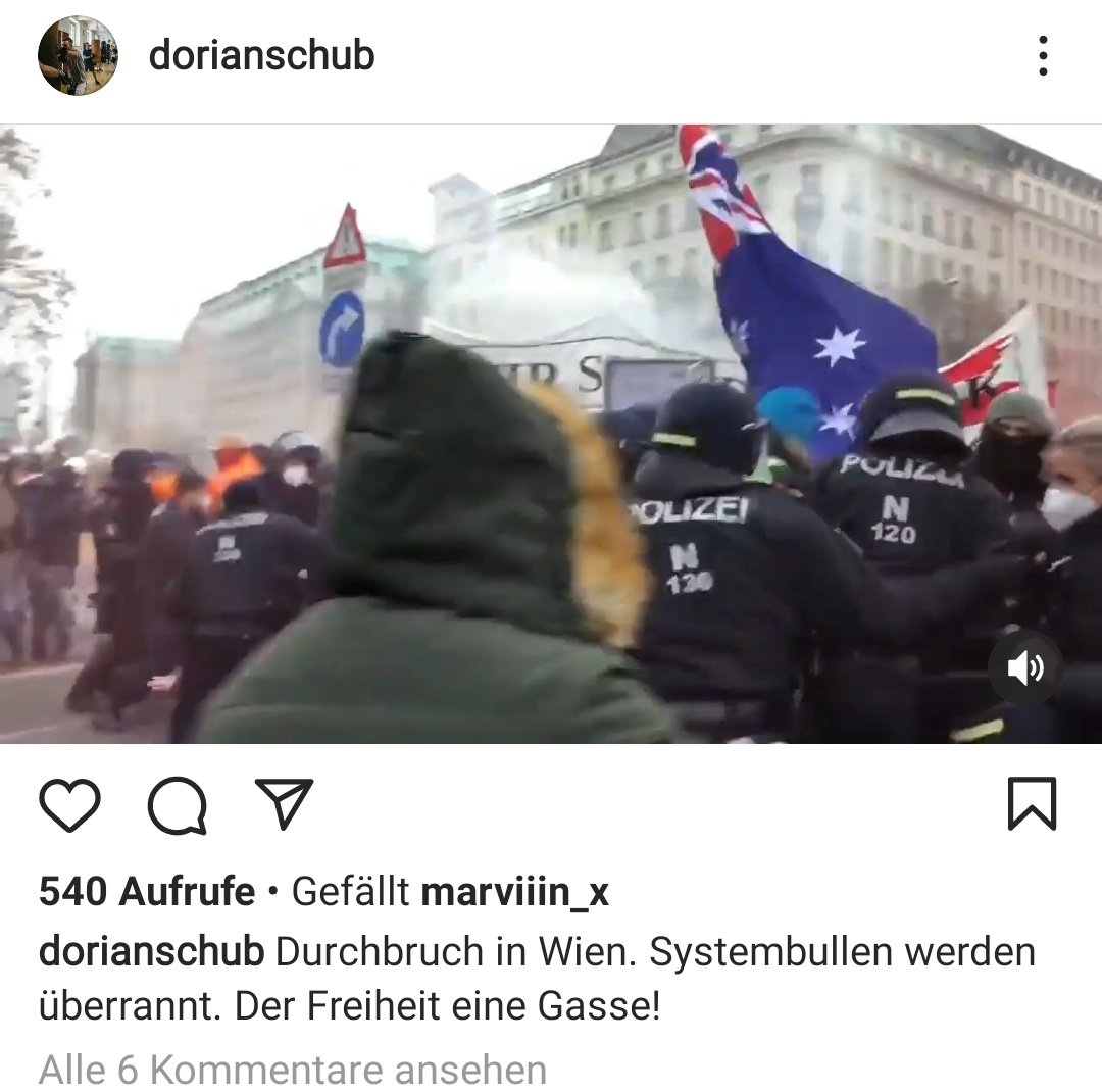 robertwagner198's tweet photo. Apropos verhasstes „System“: Der gerichtsbekannte IB-Faschist Dorian Schubert freute sich gestern über das Vorgehen gegen die „Systembullen“ auf der ebenfalls gestern stattgefundenen Corona-Demo #w0412 in #Wien. Auch Schubert mobilisierte zu #cb0412. /5

https://t.co/ZKhaf4kXLZ https://t.co/1jbdn61GlD