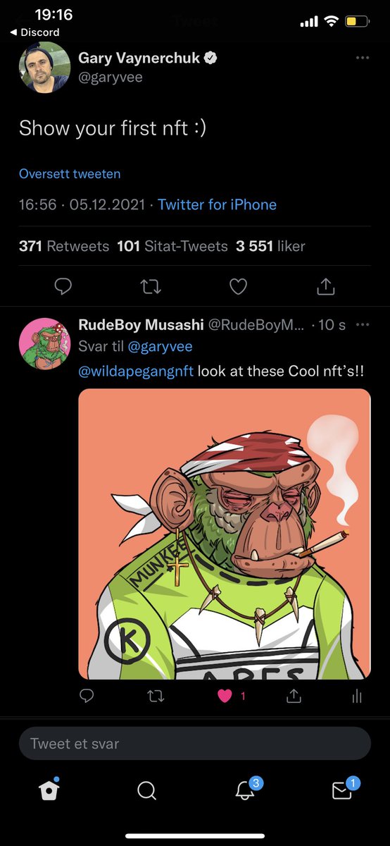 RudeBoyMusashi's tweet photo. Just did my duty and posted on both Twitter and Instagram. Go do your part and get a chance to Win an unqique nft! @wildapegangnft @Danie_fran @ThisIsHammadMo https://t.co/m9gyyp4nTl