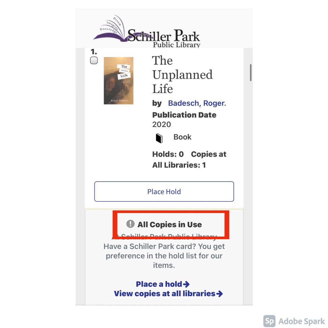 TeacherRB's tweet photo. WOW!
Our #library #campaign for #TheUnplannedLife is picking up steam - 3 of 5 copies currently #CHECKED #OUT! A #free #book for YOUR #local public library! Just let me know!! https://t.co/KJwooIDfeH