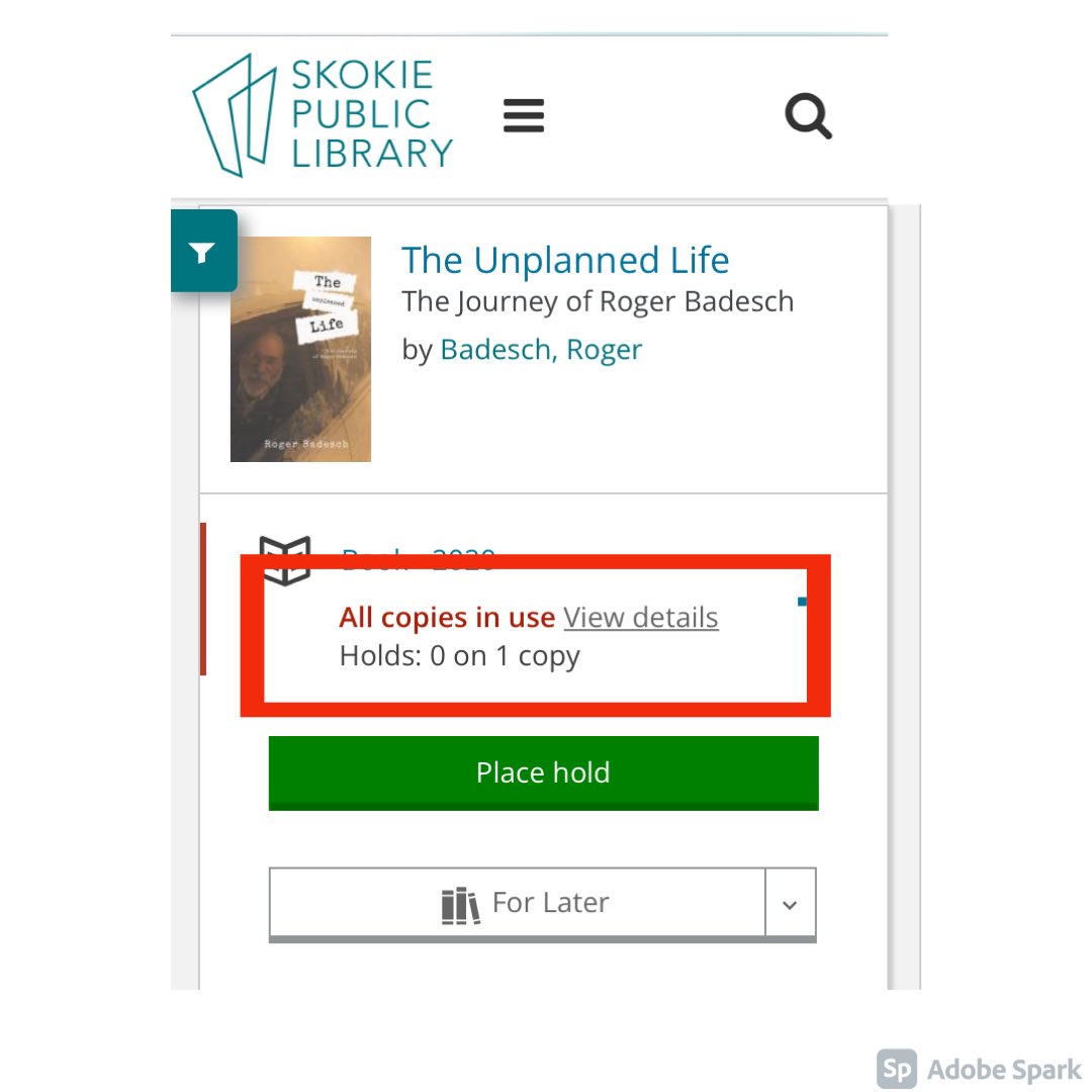 TeacherRB's tweet photo. WOW!
Our #library #campaign for #TheUnplannedLife is picking up steam - 3 of 5 copies currently #CHECKED #OUT! A #free #book for YOUR #local public library! Just let me know!! https://t.co/KJwooIDfeH