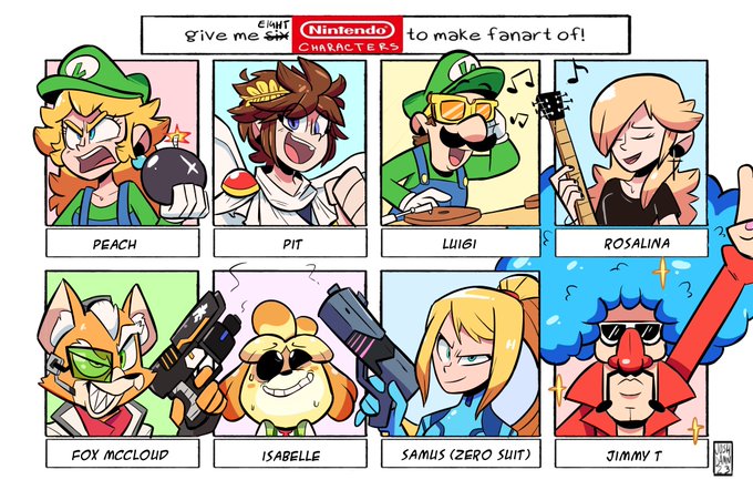First round of the Nintendo Character Fanart meme done! 