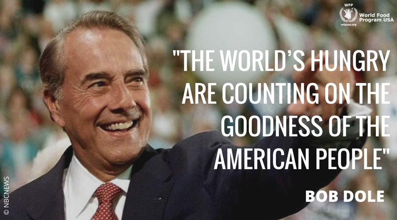 WFPUSA_CEO's tweet photo. Today, we mourn the loss of one of our greatest anti-hunger champions. 

Senator Bob Dole, a founding board member of @WFPUSA, played a transformational role in the domestic and global fight against hunger. (1/2)

I share my thoughts here: https://t.co/gSxbq2PHIa https://t.co/hi8YMZIR1l