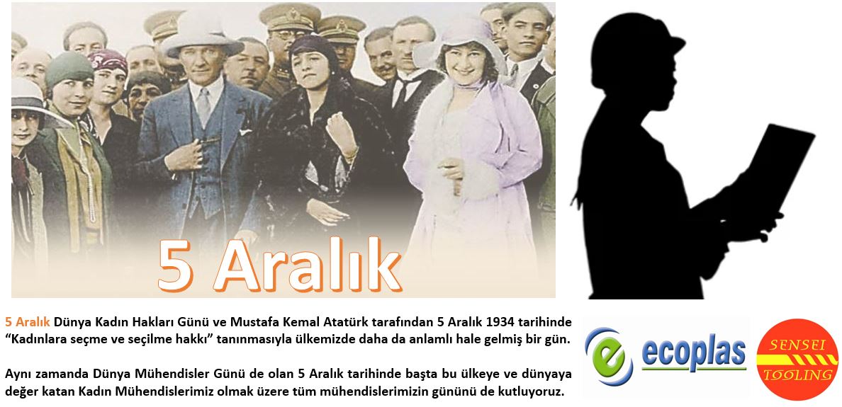 Bugün ülkemizde kadınlara seçme ve seçilme hakkının verildiği gün, dünya kadın hakları günü ve mühendisler günü. Kadın hakları günü kutlu olsun. başta bu ülkeye ve dünyaya değer katan Kadın Mühendislerimiz olmak üzere tüm mühendislerimizin gününü de kutluyoruz.