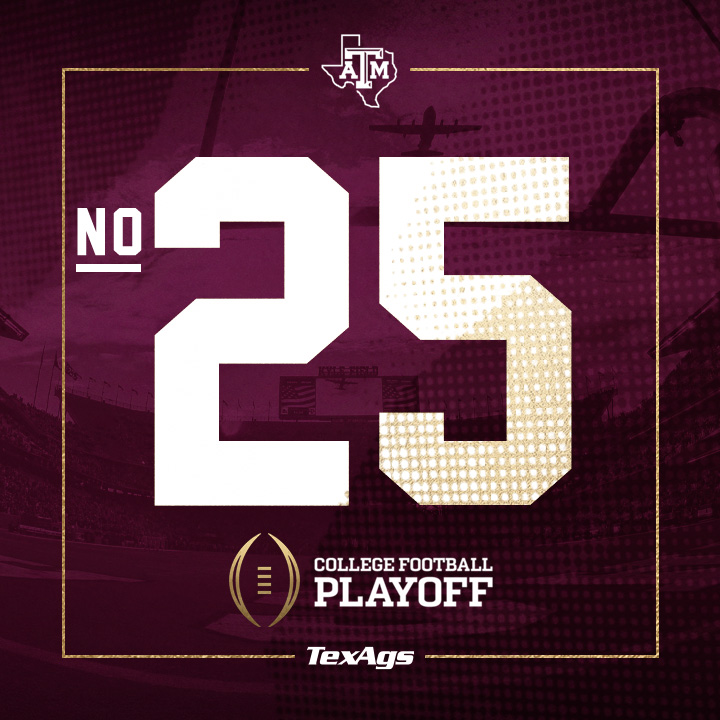 RT @TexAgs: Texas A&M comes in at No. 25 in the final College Football Playoff Rankings. #GigEm https://t.co/7eFgZR6zAl