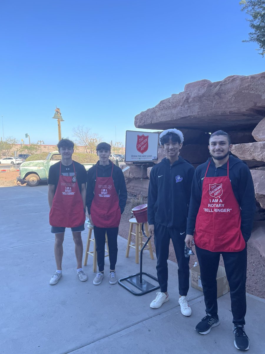 ACPKnightsHoops's tweet photo. Ringing the Bell for Salvation Army. The Knight’s annual volunteering to raise money for those in need. Proud of these guys! Come by Bass Pro Shops for some holiday cheer and maybe a Carol or two! https://t.co/ZLD2Wl7Jq6