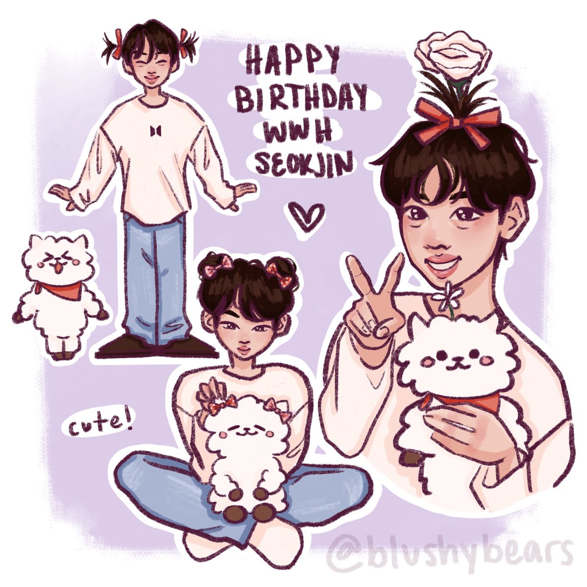 cute? YES!!!! 🤍🐹🎂
#HappyBirthdayJin 
#HappyJinDay
#OurUniverseJin 
#1204WinterPrince 
#ForeverYoursJin 
#BrightestMoonJin 
#WorldwideSingerJin