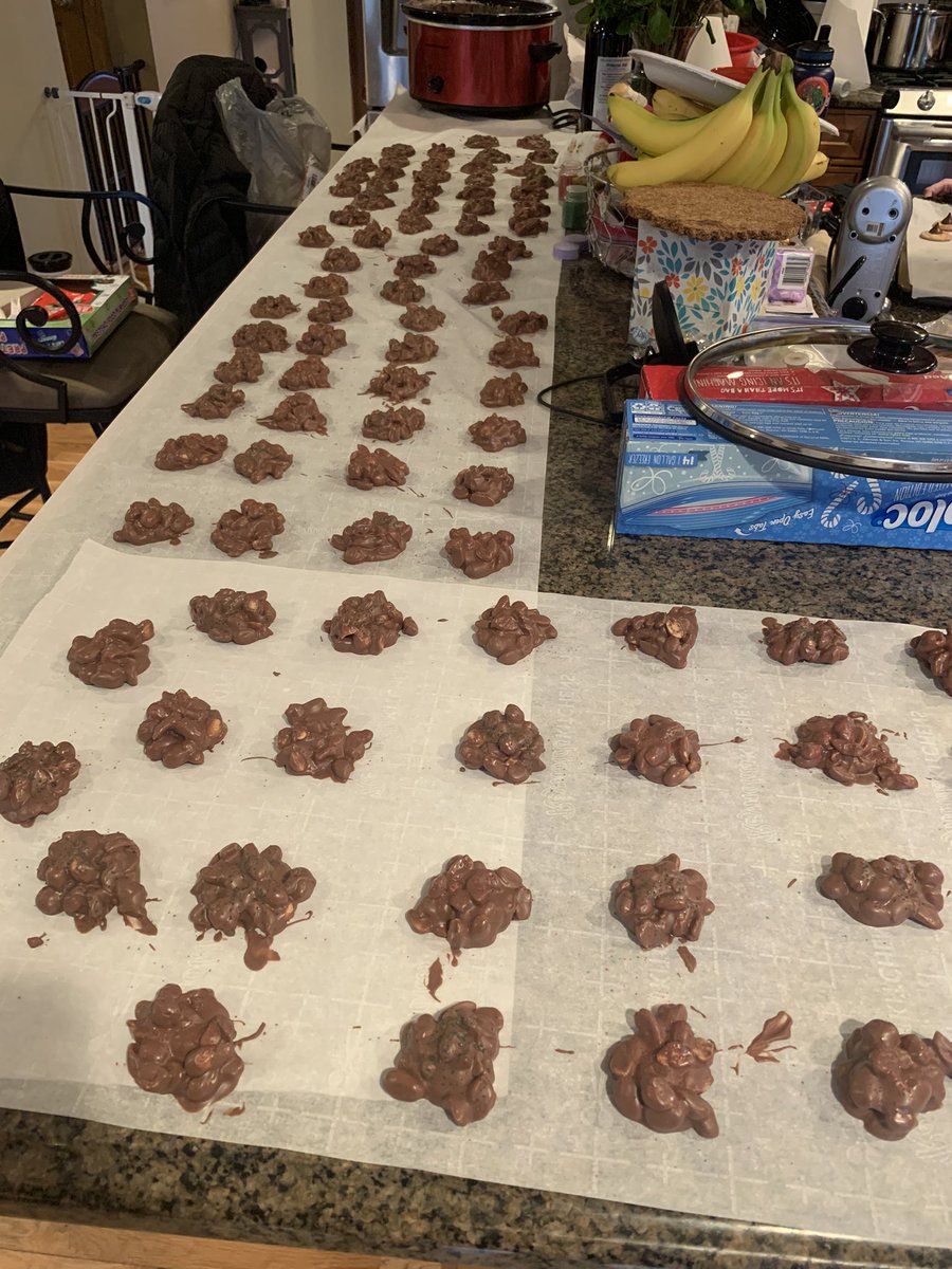 Mr_Watt's tweet photo. Some holiday baking going on at the Watt house. Just a few peanut clusters have been made https://t.co/4FHlllVqhh