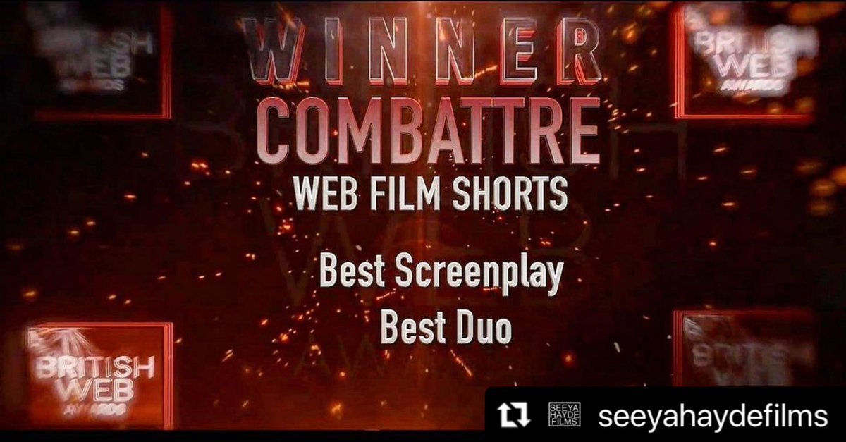 British Web Awards (@britishwebaward) on Twitter photo #Repost @seeyahaydefilms with <a href="/make_repost/">Repost for Instagram</a>
・・・
Exciting news coming in 🔥 Hayden Livesay and Tony Vinci have won Best Acting Duo & Best screenplay for Combattre at the 2021 British Web Awards! Big thank you to <a href="/britishwebaward/">British Web Awards</a>
#indiefilm #indiefilmmaking #britishwebawards #Repost @seeyahaydefilms with <a href="/make_repost/">Repost for Instagram</a>
・・・
Exciting news coming in 🔥 Hayden Livesay and Tony Vinci have won Best Acting Duo & Best screenplay for Combattre at the 2021 British Web Awards! Big thank you to <a href="/britishwebaward/">British Web Awards</a>
#indiefilm #indiefilmmaking #britishwebawards