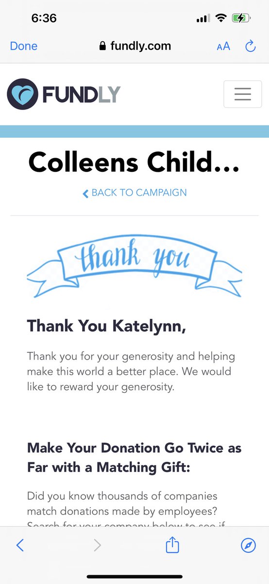 Katelynn_Stile's tweet photo. @ColleenB123 I donated! Thank you for being so selfless helping so many beautiful families @ColleenB123 https://t.co/jLUdCCindl