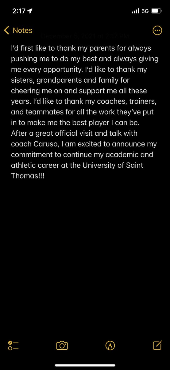 rink_matthew's tweet photo. 110% Committed!!! @CoachGrayvold @Coach_Caruso @UST_Football @LSWHawkFB @CoachGoose22 https://t.co/jbyjr7OlJo