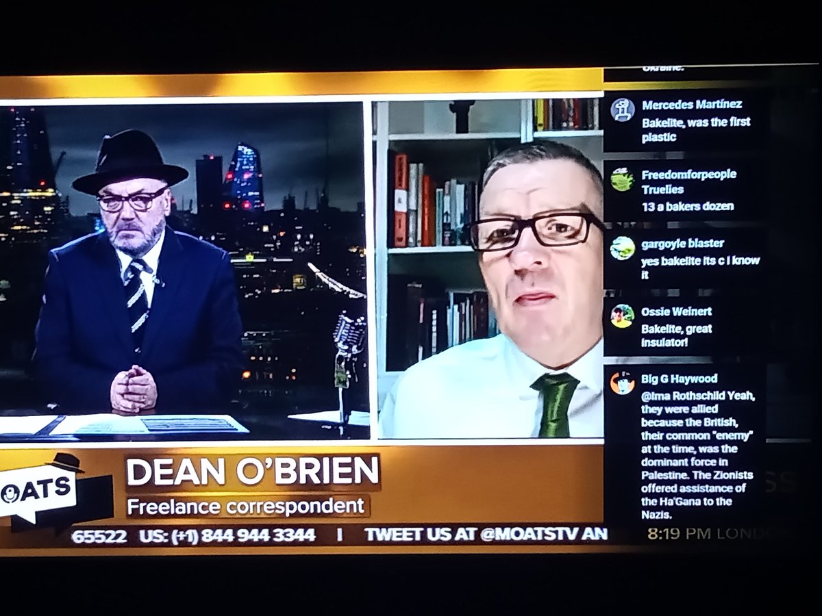 Andersj822010's tweet photo. @DeanoBeano1 Just watched you on @MoatsTV @georgegalloway fascinating insights into stuff majority(me too) are unaware off. Ok appreciate listening in. 🤜🏿🤛🏻✅ https://t.co/2nzayTrp92