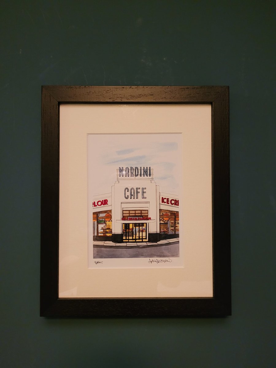adrianmcmurchie's tweet photo. "Nardini's" Even if the ice cream and chippies were mince, which they aren't why wouldn't you want to walk into this building? 🤷♀️👌🍦#nardinis #nardinislargs #largs #artdeco #Cafes #adrianmcmurchie #theglasgowillustrator #shopscotland #Scotland #scottishgifts #scottishprints https://t.co/Wwl2SQbJMy