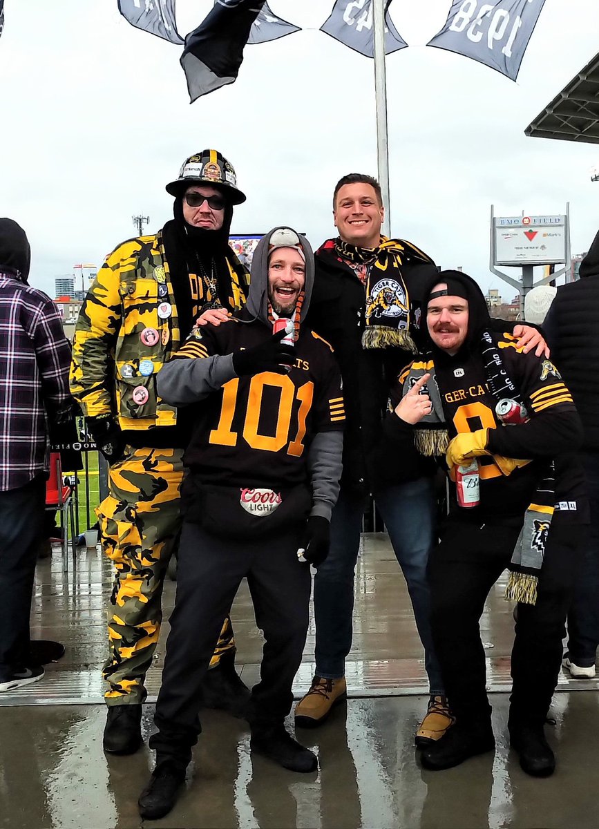 PeterDyakowski's tweet photo. What a win!! A LOT of black and gold at BMO Field today! It felt like half of #HamOnt was in Toronto. It's nice to have home field advantage for the @Ticats 3 weeks in a row during the playoffs. See you next Sunday at the #GreyCup! @CFL @BoxJBoys https://t.co/J5vnnBMiWS