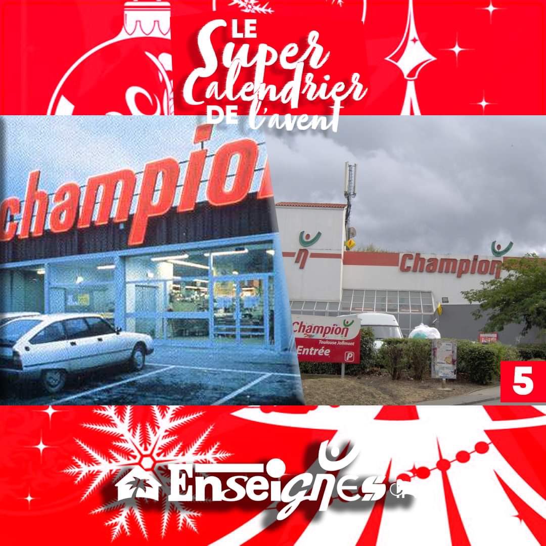LESENSEIGNESOFF's tweet image. #LESuperCalendrierDElavent #Case5

 Champion est une ancienne enseigne de supermarchés française créé en 1969 et disparue en 2010 ! #Champion