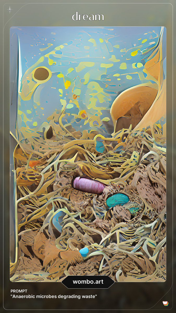 “Anaerobic microbes degrading waste” app.wombo.art #microbeart