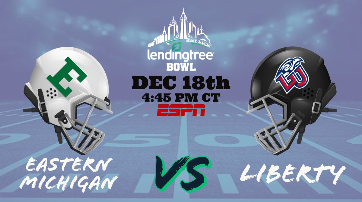 We are proud to announce the 23rd annual LendingTree Bowl will be <a href="/EMUFB/">Eastern Michigan Football</a> and <a href="/LibertyFootball/">Liberty Football</a> on Dec 18 at 4:45pm CST. See you all in Mobile.