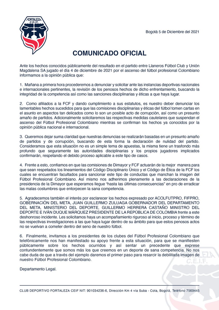 FortalezaFC_Of's tweet photo. ⚠️COMUNICADO OFICIAL⚠️ https://t.co/sNwzroDDja