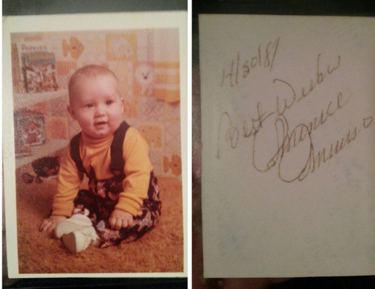 Hall of Famer Minnie Miñoso signed one of my baby photos when I was one.