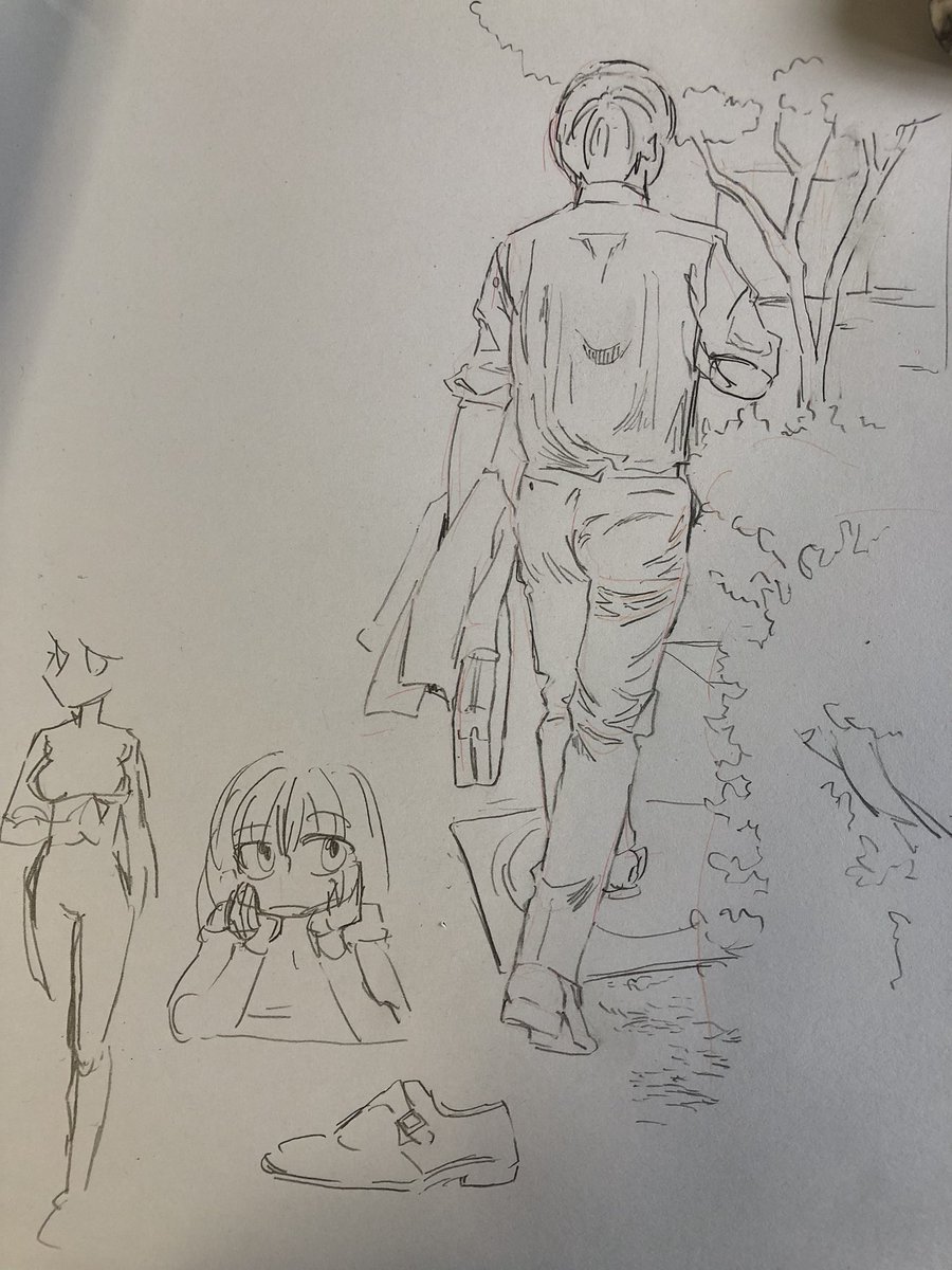 デッサン落書き途中で終わってるやつは時間切れの関係 