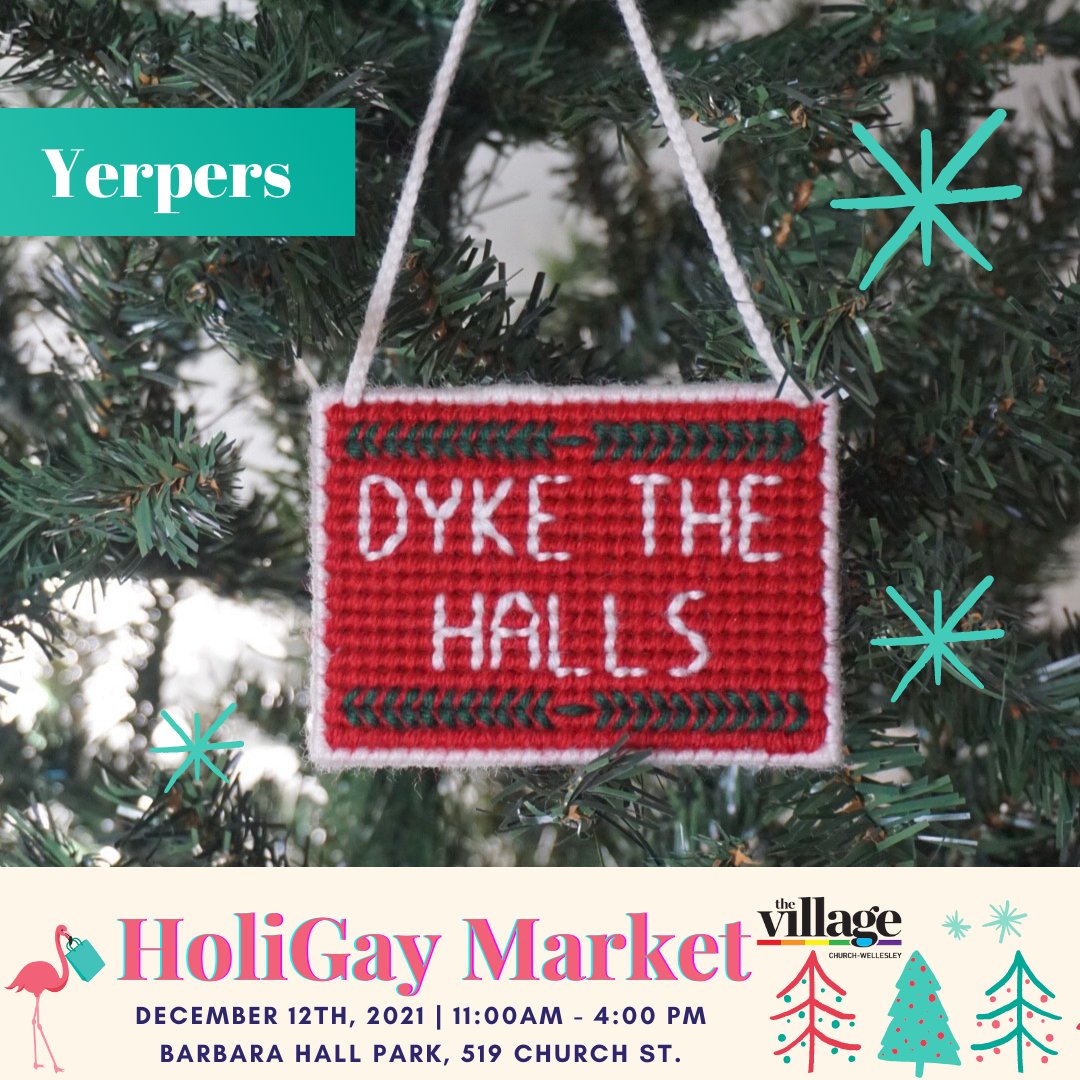 flamingomarket_'s tweet photo. Whether you're looking for OUT&amp;Proud, or something a bit more subtle for seasonal decor - Yerpers will be @ our HoliGay Market in collaboration w/ @ChurchWellesley BIA happening NEXT SUNDAY DEC 12th 11am-4pm @ Barbara Hall Park!
Admission is free, come on out to #shoplocaltoronto https://t.co/yRS9Ikspn3