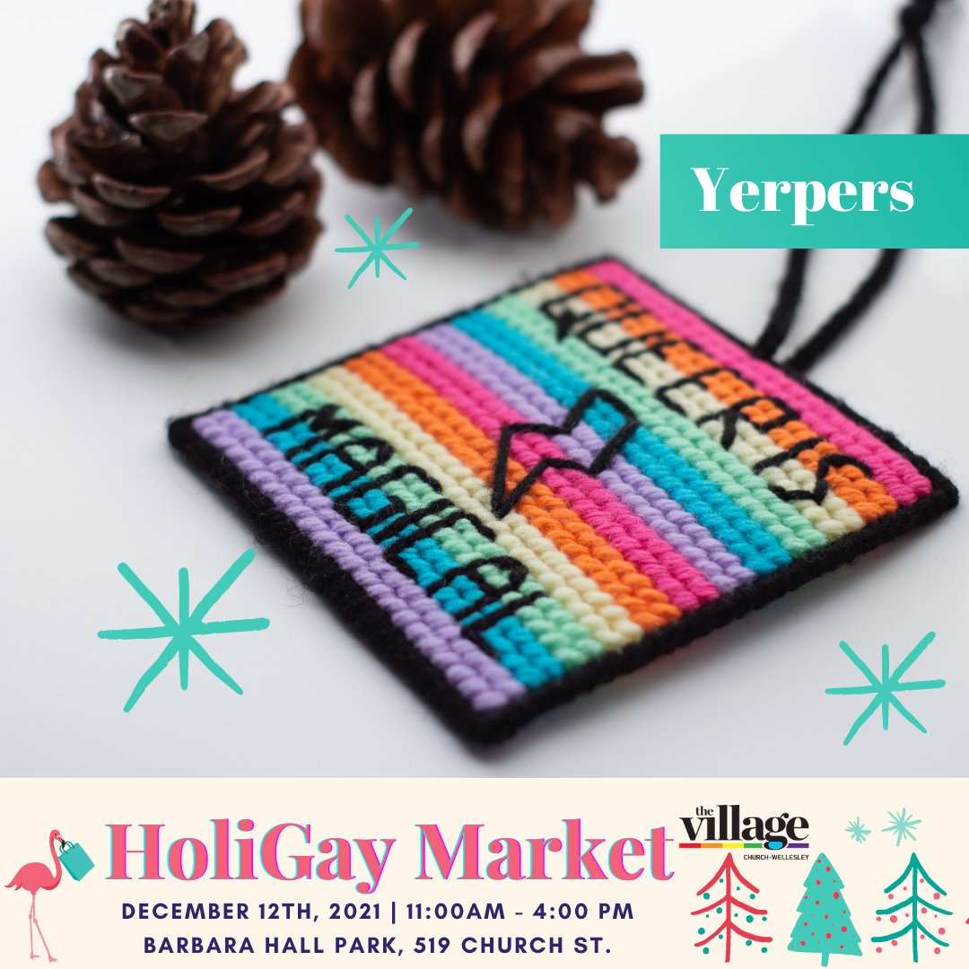 flamingomarket_'s tweet photo. Whether you're looking for OUT&amp;Proud, or something a bit more subtle for seasonal decor - Yerpers will be @ our HoliGay Market in collaboration w/ @ChurchWellesley BIA happening NEXT SUNDAY DEC 12th 11am-4pm @ Barbara Hall Park!
Admission is free, come on out to #shoplocaltoronto https://t.co/yRS9Ikspn3