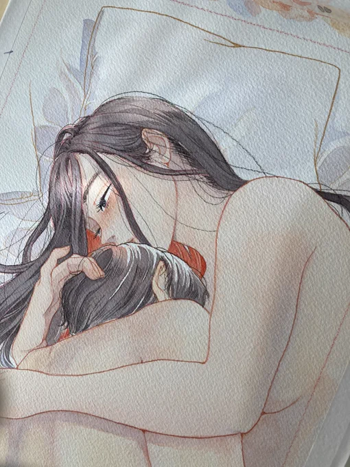 蛭田亜紗子さんの『教会のバーベルスクワット』扉絵を描かせていただきました〜!RT
出口も答えもない中苦悩する主人公にうわ〜!!となるのですが読み終わったらほんの少し心に光が差すような美しいお話です。 