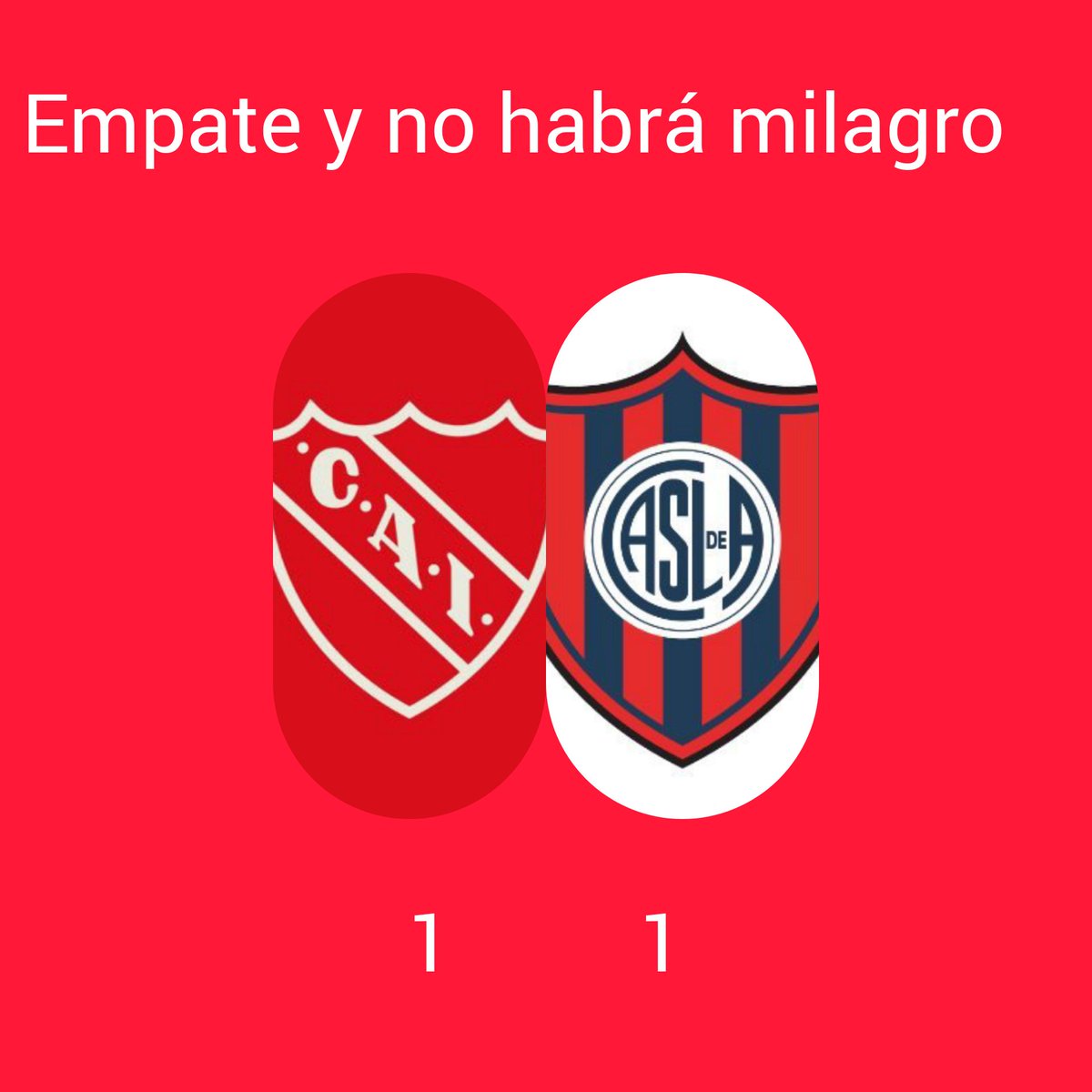 PotreroRadio's tweet photo. #independiente igualo 1 a 1 en #Avellaneda y se despidió de la chance de ir a la Libertadores. El equipo de Falcioni ya esta en la sudamericana 2022 junto a #Banfield y #lanus https://t.co/7enmPXcibM