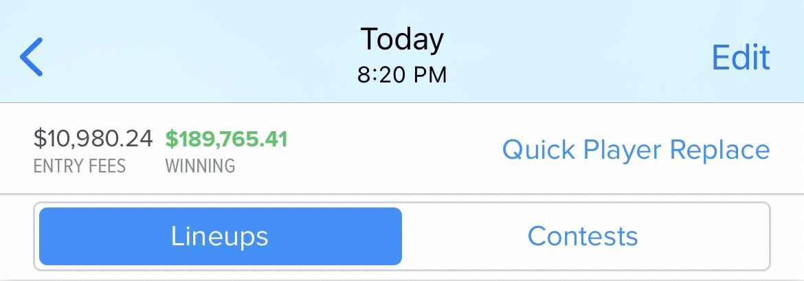 DFS__Oracle's tweet image. Last 49ers drive cost me an additional $250,000, but I’ll take it. Didn’t hold the $300,000+ but I’ll still give $500 to a random retweeter.