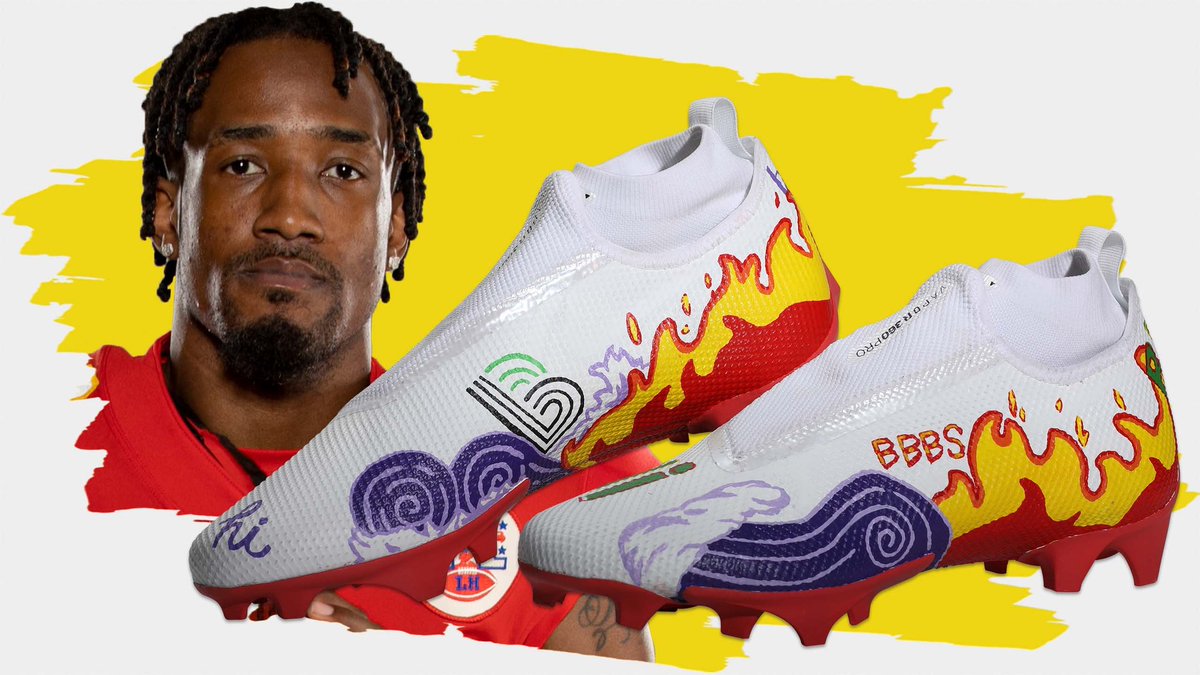 Enzolera's tweet photo. Go Chiefs #MyCauseMyCleats #bbbs @jay__sneed https://t.co/oap66mGSy5
