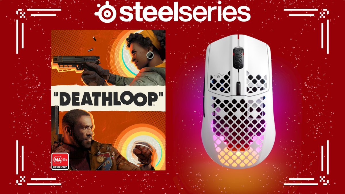 SteelSeriesANZ's tweet photo. Day 6 of our 12 Days of Christmas Giveaway! 🎄 

Take a trip to BLACKREEF thanks to @Bethesda_ANZ with a PC copy of DEATHLOOP! We've added an Aerox 3 Wireless Snow + QcK Prism M to make sure you break the loop with precision 🎯 

Enter here ➡️ https://t.co/DkQRuqZ94b (ANZ only) https://t.co/gljPhRpRbx