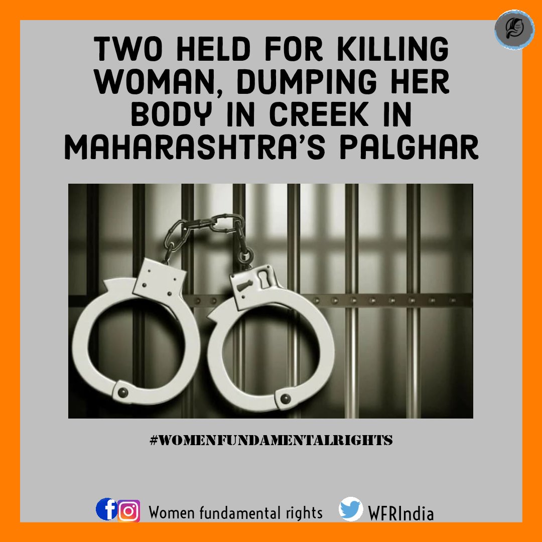 WFRIndia's tweet photo. Two people have been arrested for killing a woman and dumping her body in a creek in Maharashtra's Palghar district.
#womenfundamentalrights #Omnicronindia. #BabriMasjid
#Nagaland #PushpaTheRiseTrailer #Dramebaaj #AskVaidya #BabulakeBabuMaheshBabu #ISupportCopAniruddha #metoo https://t.co/84fOuAI7Dm