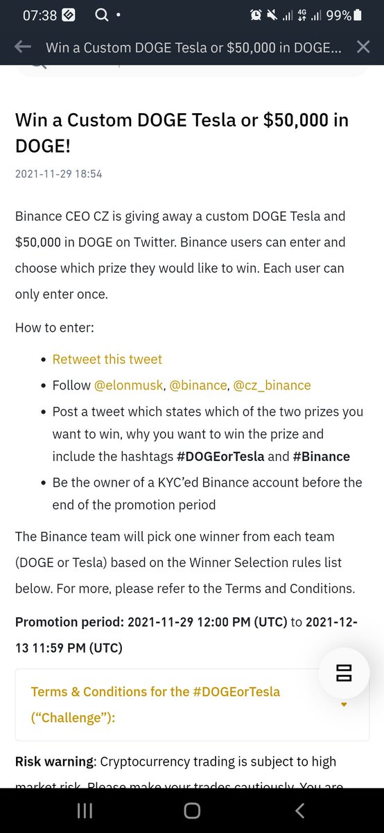 TechTip27987180's tweet photo. #DOGEorTeslaReceived something on my email today. Mr. CZ and team, I would like to win $50,000 in $DOGE on your amazing giveaway because I have wanted to hold a huge amount of $DOGE since I started learning about crypto last year and created my Binance account. #DOGEor #Binance https://t.co/iVrJzuUr2G