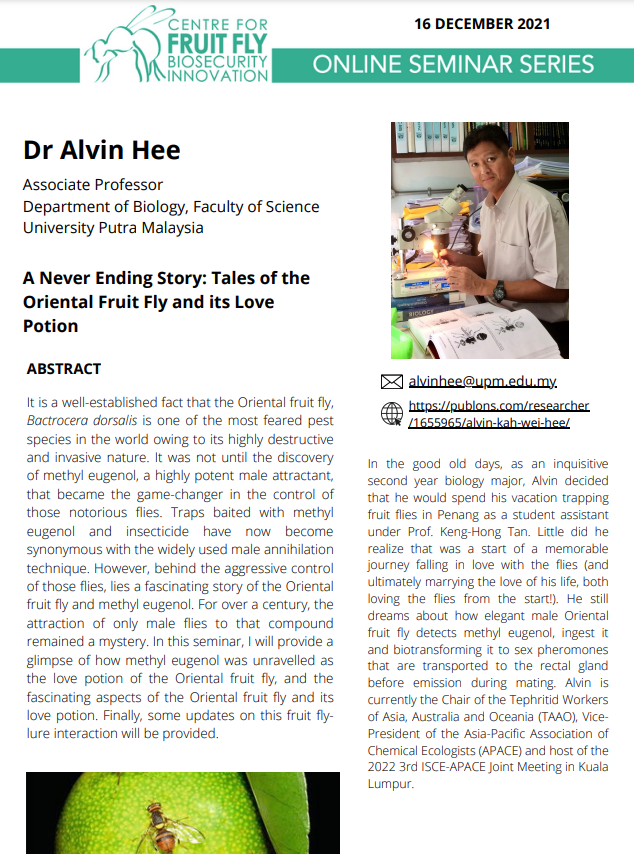 Fruit Fly ITTC tweet media