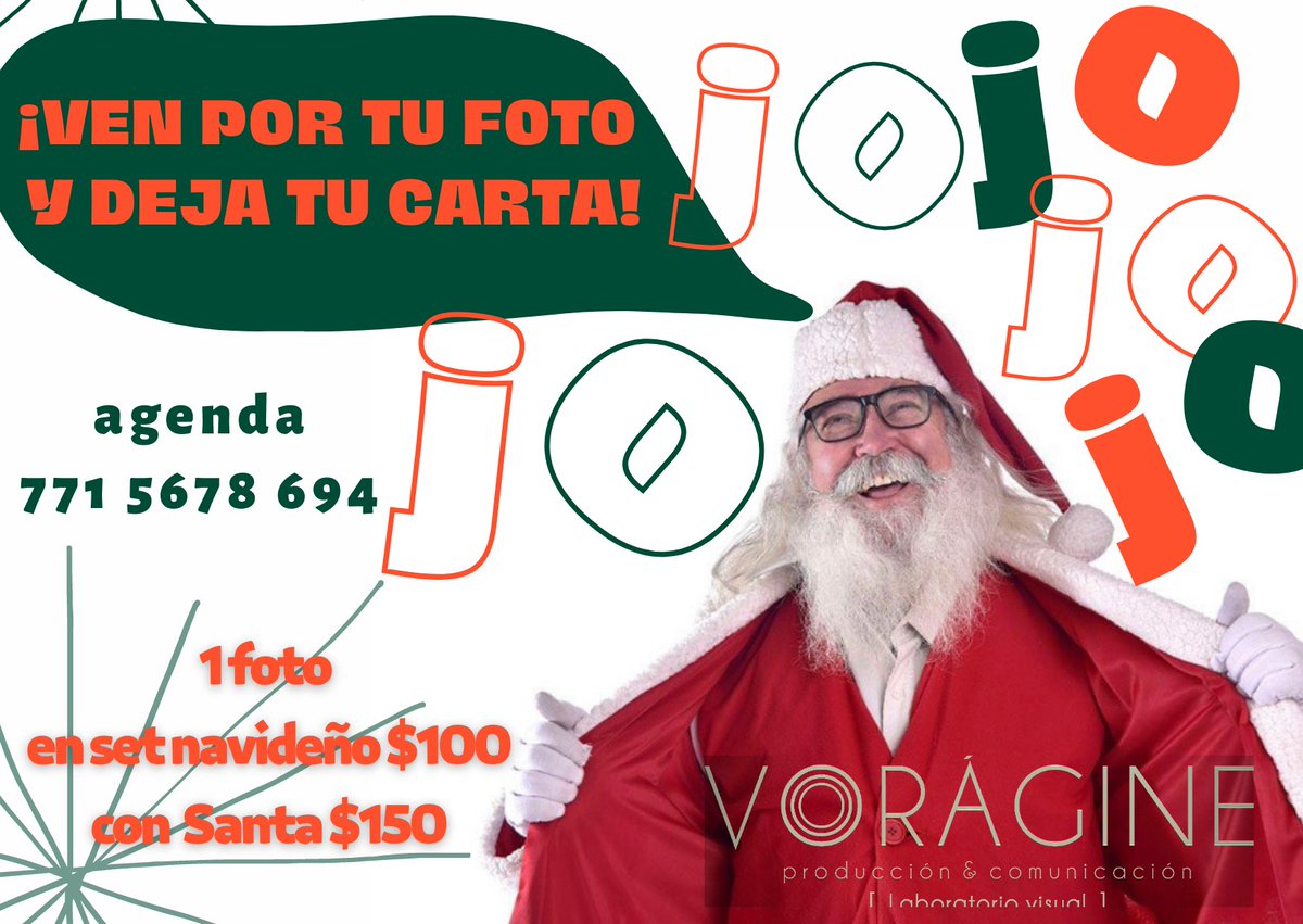 voragineMX's tweet photo. ¡FOTO CON SANTA!
#SantaClaus viene a nuestro laboratorio visual HOY

📍en el centro de #Pachuca 
📲manda Whatsapp tocando este link:
https://t.co/jDbTDXQRFc
O llama 771 5678 694

#foto #navidad # https://t.co/iJuJ4J30tH