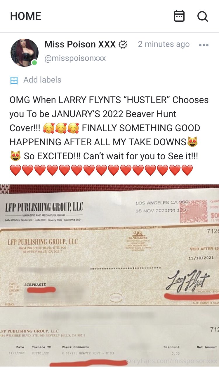 TW Pornstars - Miss Poison. Twitter. When HUSTLERS sends you the Check