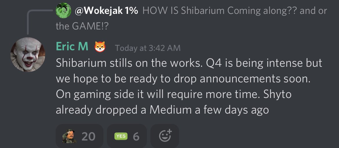 elethereum's tweet photo. Good update from #SHIB dev! https://t.co/ZaUFRRwdLw