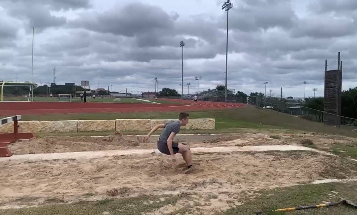 No rest on the weekend.  Long jump practice with Mark Boswell today at LTHS.