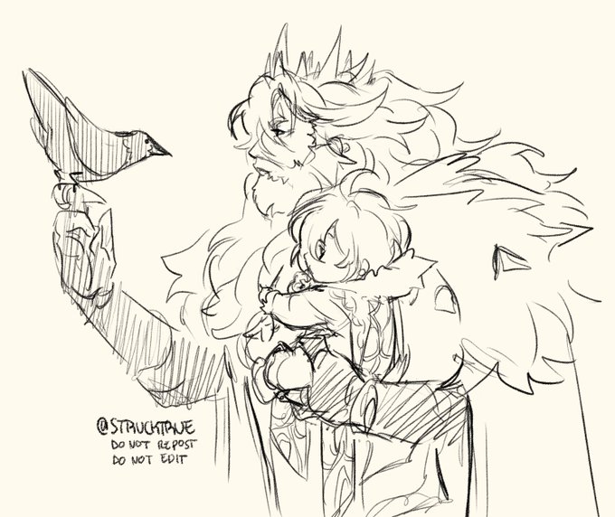 bonus of dad taking baby to the tower where they keep the scouting birds... kaeya likes going for little visits

#genshinimpact #原神 #Kaeya 