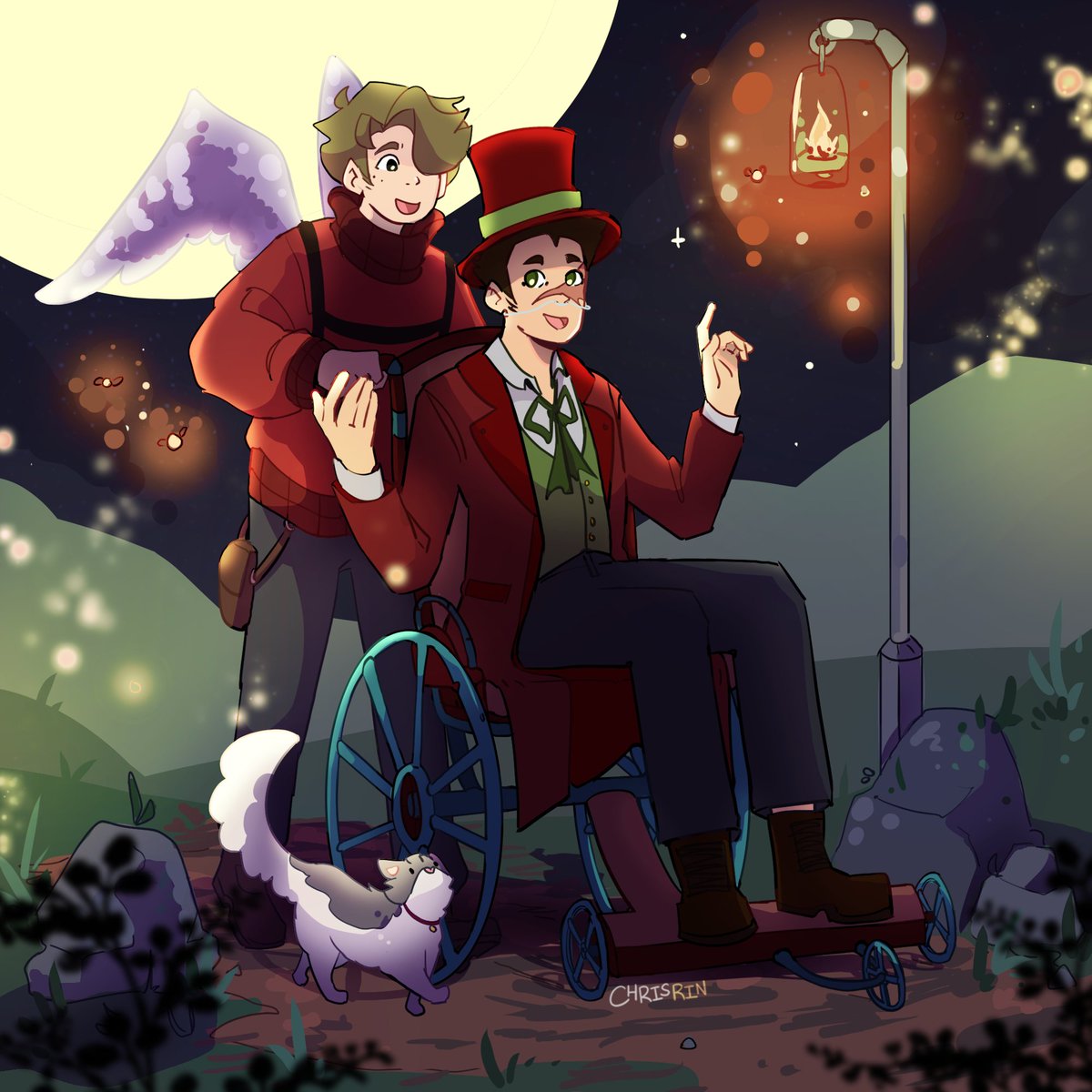 chrisriin's tweet photo. a stroll under the (big) moon!
#Hermitcraftfanart #grianfanart #gtwsfanart https://t.co/XRXtutAqVJ