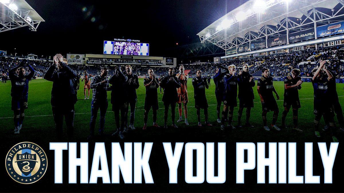 💙Forever Blue. Forever Gold.💛 We battled with you. We battled for you. Union fans, thank you for an unbelievable year. Thank you for always pushing our guys the full 90', or 120' or through PKs. Thank you for making our home, our Home. We will be back.
