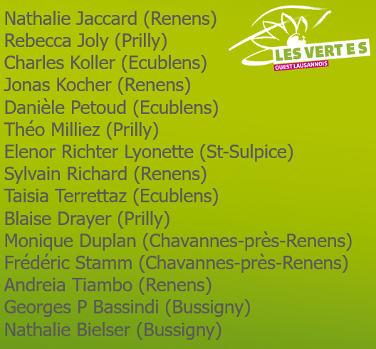 VertsouestLsne's tweet photo. 𝐍𝐄𝐖𝐒 - 𝐂𝐚𝐧𝐭𝐨𝐧𝐚𝐥𝐞𝐬 𝟐𝟎𝟐𝟐:
Nous avons le plaisir de vous présenter une liste de 8 femmes et 7 hommes aux profils différents et complémentaires.
#Renens #Prilly #Ecublens #chavannesPrèsRenens #Crisser #Bussigny #Stsulpice #VillarsSainteCoix #ecvd2022 https://t.co/vexLgNrguV
