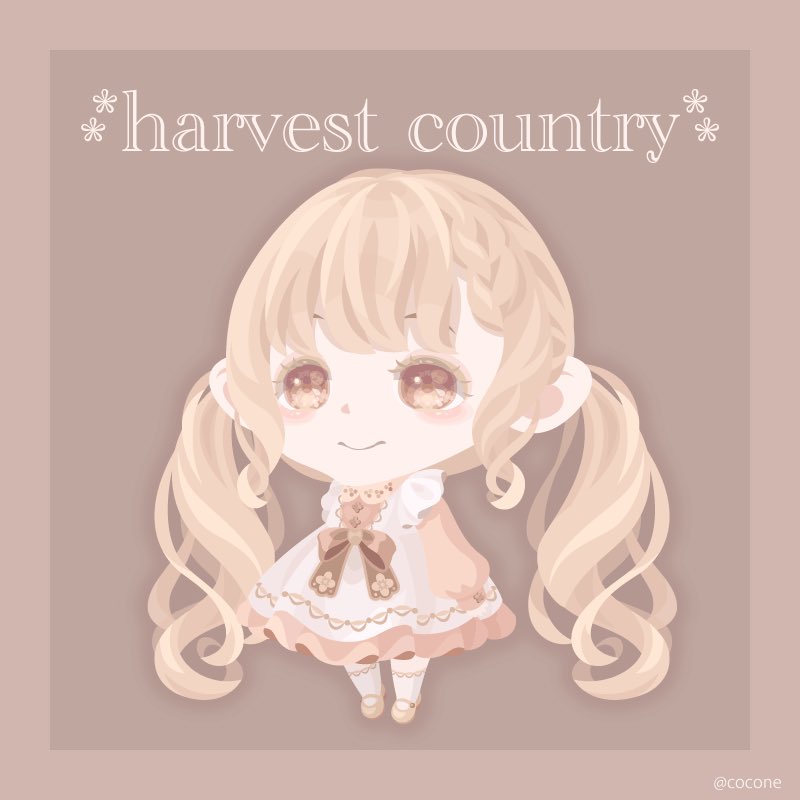 naa_coconets's tweet photo. おはようございます＊
｢カントリーライフ｣いよいよ最終日です🌷
沢山の♡ありがとうございます✨
瞳・ツイン・ドレスの3点、是非チェックしてみて下さい＊
よろしくお願いします✨
 #コレスキ  #ポケコロ https://t.co/hSdu4A4FnX