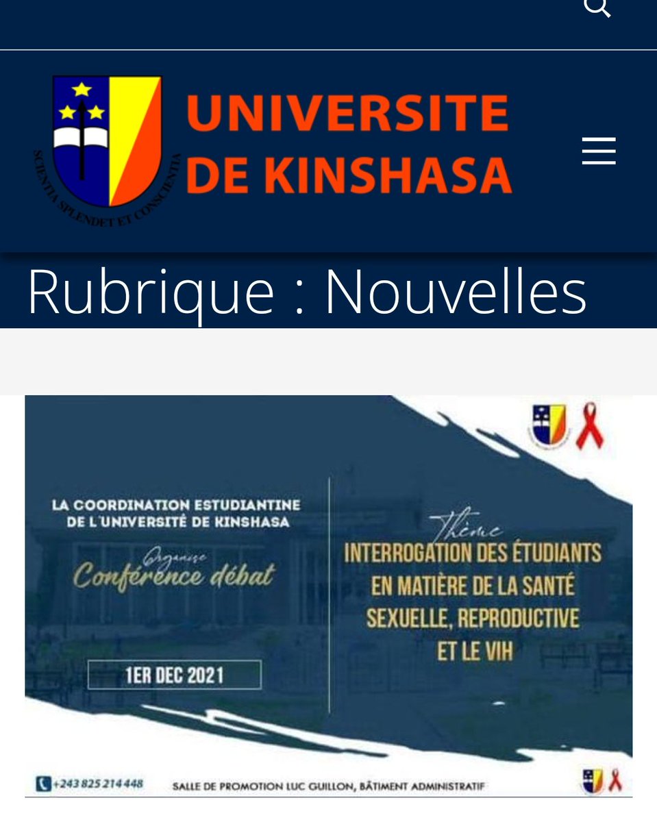 Unikinrdc's tweet photo. Les inscriptions en ligne à l'Université de Kinshasa évoluent normalement. 

Il est également possible de remplir et de soumettre son formulaire en utilisant un smartphone.

Pour l'aide en cas de difficultés : +243979249084 ou +243840027753 (WhatsApp)

https://t.co/VTnJ9ExLzG https://t.co/Fp6DIYwev6
