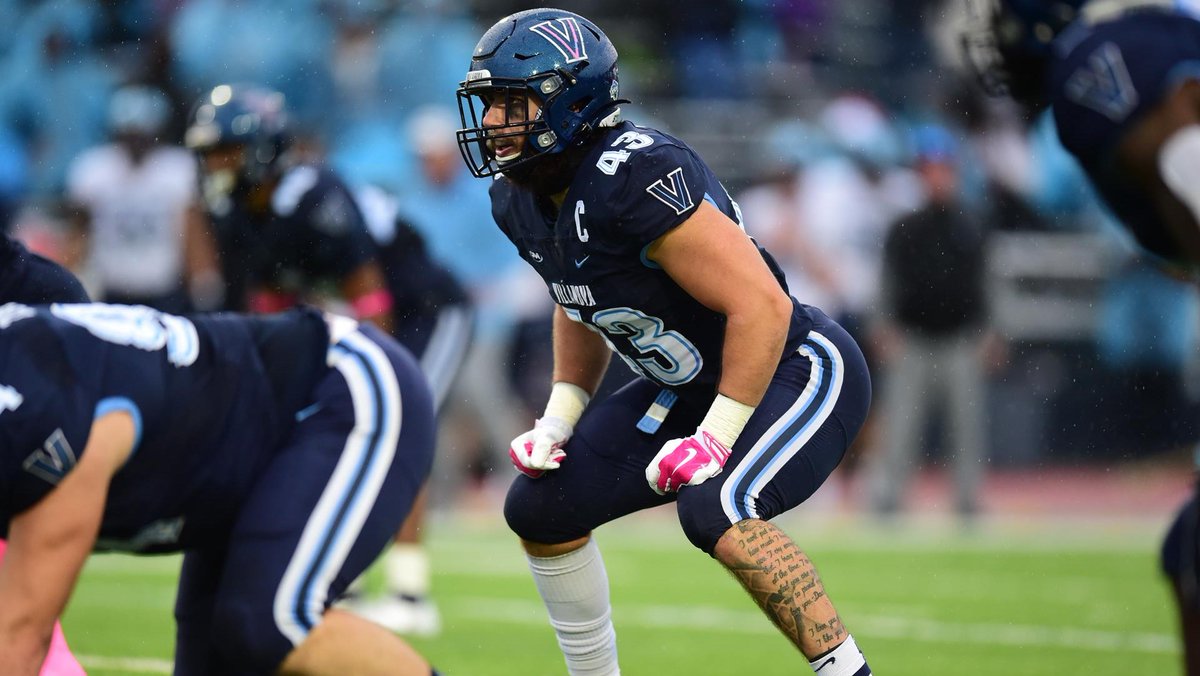 NCAAFNation247's tweet photo. #FCS Playoffs Round 2 Performance

LB Forrest Rhyne - Villanova

• 21 Tackles
• 3 Tackles for Loss
• 2 Sacks
• 1 QBH https://t.co/iYxScd35rj