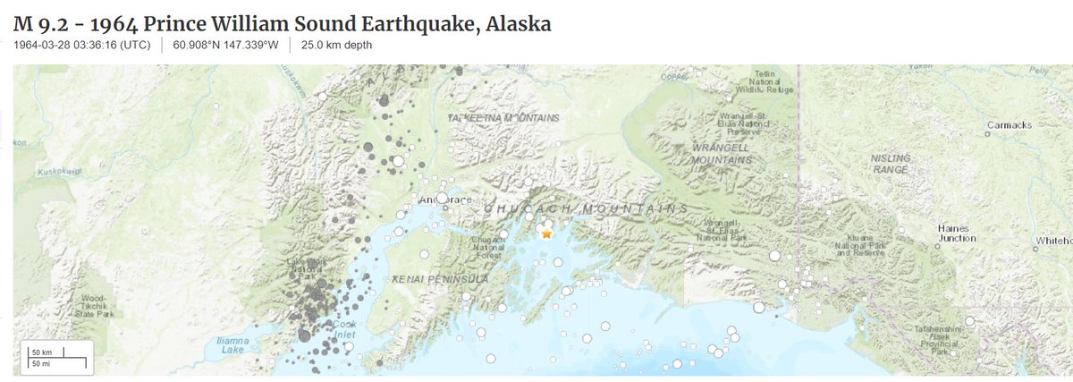 BCquakehelp's tweet photo. #Earthquake #Alaska👀 | *monitoring
In hourly microquake monitoring, I watch this area closely; M9 area of the March 1964 Alaska megaquake, with pressure NORTH to #Denali🌋
⚠️#Platepressure here increasing; ie, M7/M8 #Anchorage +ongoing swarms. #subduction #cascadiasubductionzone https://t.co/Sav86wVOw2